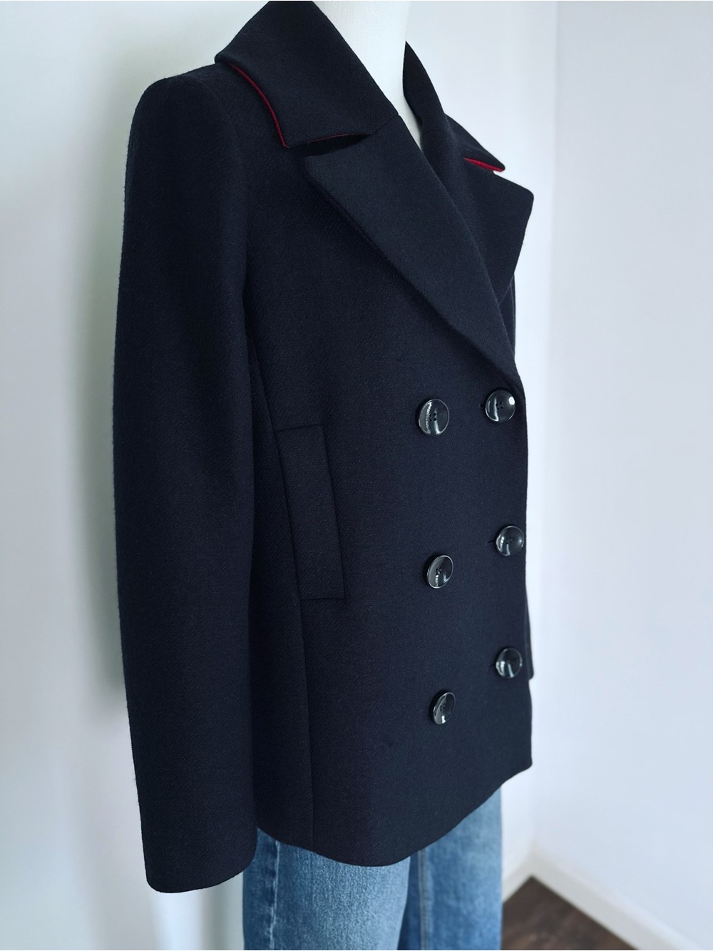 British “Boden” Like New Navy Double-Breasted Peacoat Women’s US 6